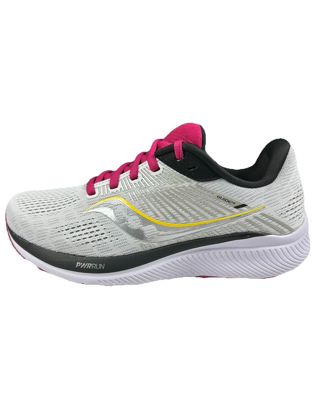 Saucony Guide 14 Womens Running Shoes Size 6.5 Alloy/Cherry Athletic Sneakers